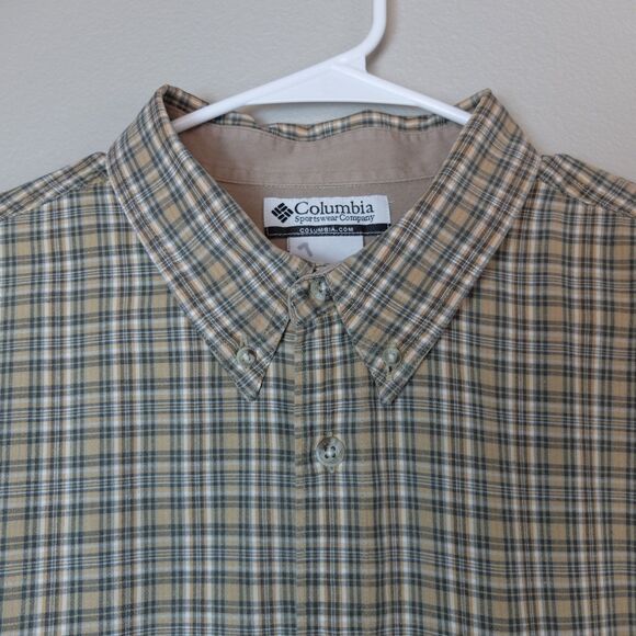 Columbia Tan Button Down Long Sleeves Shirt Size XXL - Picture 2 of 9